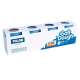 Milan Pasta Blanda Soft Dough Caja 4 Botes 116gr Naranja