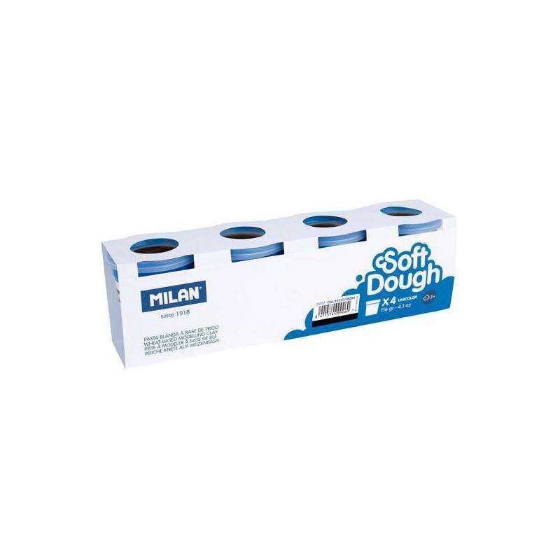 Milan Pasta Blanda Soft Dough Caja 4 Botes 116gr Negro