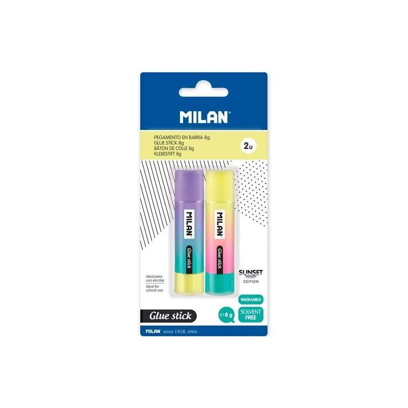 Milan Pegamento Barra 8gr Sunset Blíster 2u C/Surtidos