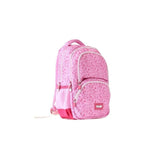 Milan Pink Flowers Mochila Escolar 25l - 3 Bolsillos Delanteros + 2 Bolsillos Laterales - Asas Regulables Y Acolchadas