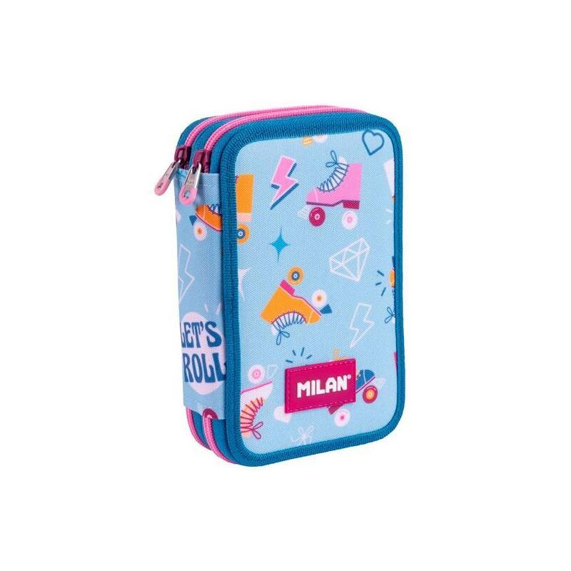 Milan Plumier 2 Pisos Con Contenido Serie Especial Roller 2