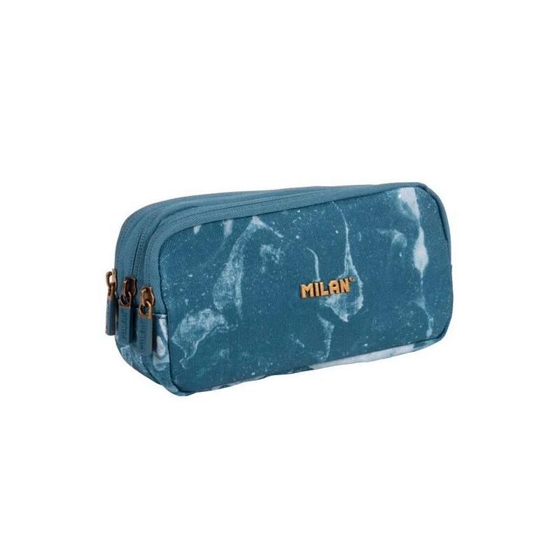Milan Portatodo 3 Cremalleras Serie Lava Azul