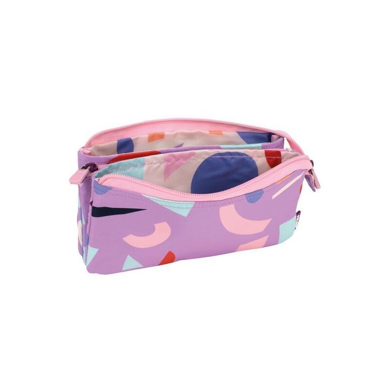 Milan Portatodo 5 Compartimentos Serie Especial Fun Animals Violeta