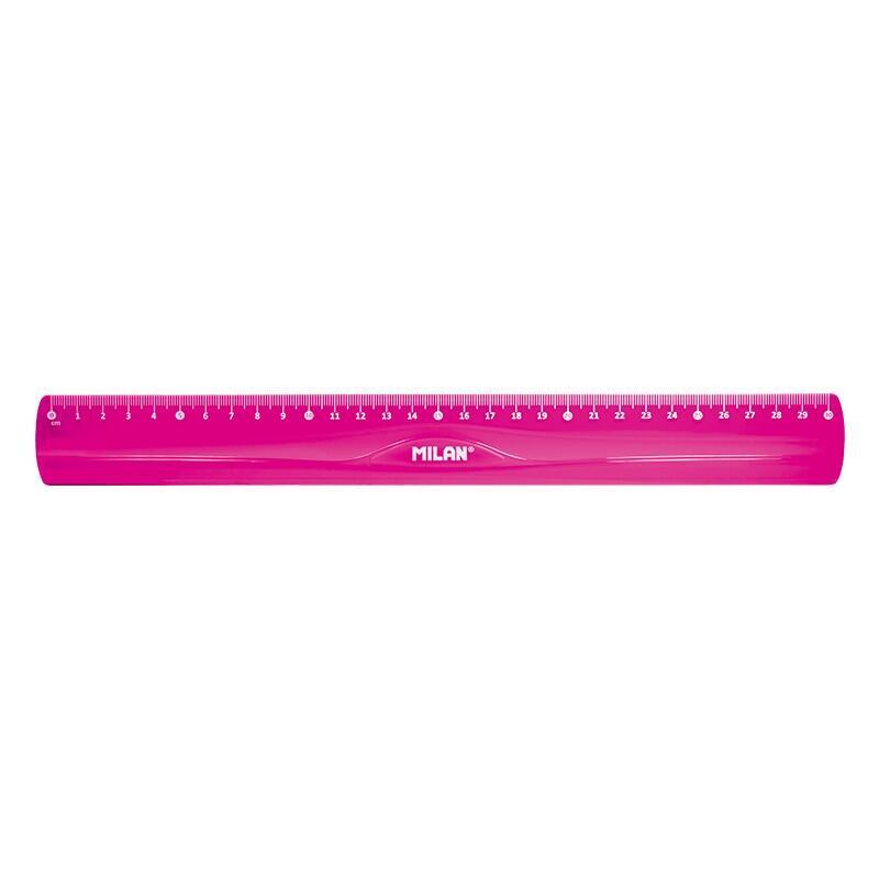 Milan Regla Flexible Y Resistente - Longitud 30cm - Color Rosa