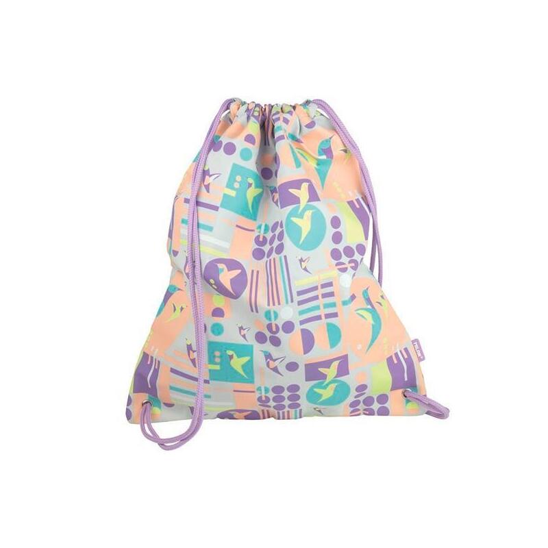 Milan Saco Portatodo Con Tiras Grande Sugar Colibrí Pastel Rosa/Gris