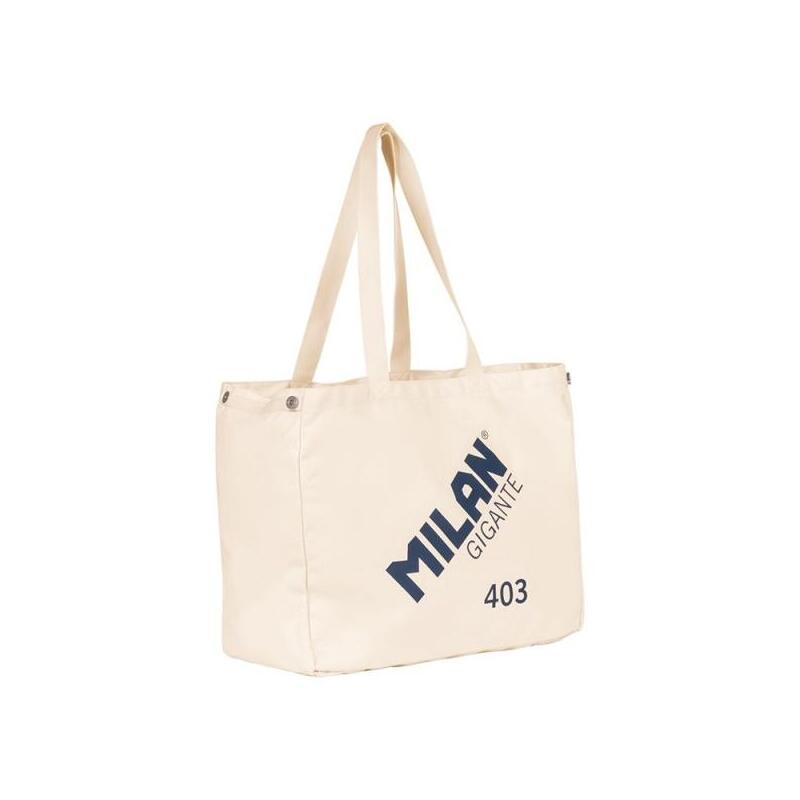Milan Serie 1918 Gigante 403 Tote Bag Bolsa De Tela - Tamaño 51x40.5x21.5cm - Capacidad 40l - Beige