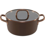 Milano Kochtopf Mit Glasdeckel 24 Cm, Braun