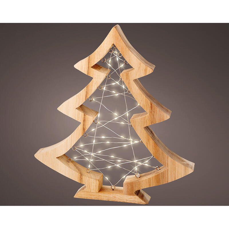 Mini Abeto Microled, De Madera,29x3,5x32cm. Lumineo