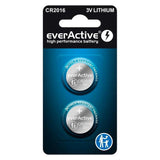 Mini Batería De Litio Everactive Cr2016- Blister 2 Uds.
