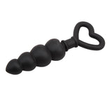 Mini Cadena Anal 15.6 X 3.4 Cm Silicona Negro