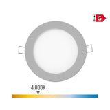Mini Downlight Led Empotrable Redondo 6 W 4000 K Luz Dia Color Cromado Ø11,7 Cm