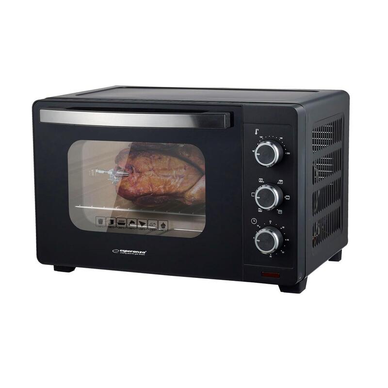 Mini Horno Esperanza Eko006n Con Convección Y Asador 25 L 1600w Negro