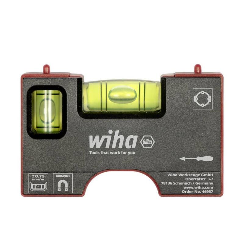 Mini-Wasserwaage Pocket 8 Cm (Gris Rojo, Con Magnet)