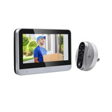 Mirilla  Escam C89 Visión Nocturna Pir Audio Bidireccional Plata  Digital