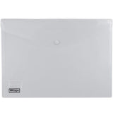 Mktape Pack De 2 Sobres Portadocumentos Con Broche - Plastico - Tamaño A4 - Transparente