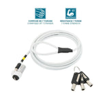 Mobilis 001329 Cable Antirrobo Blanco 1,8 M