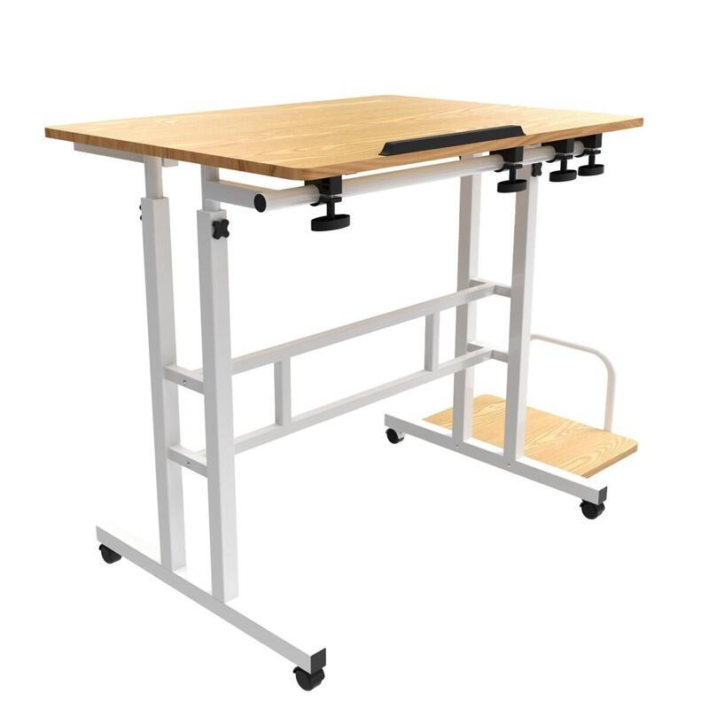 Mobilne Biurko Regulowane Mc-124 W Regulacja Wysokosci 67-115cm, Max 50kg, Blat 80x60 Cm