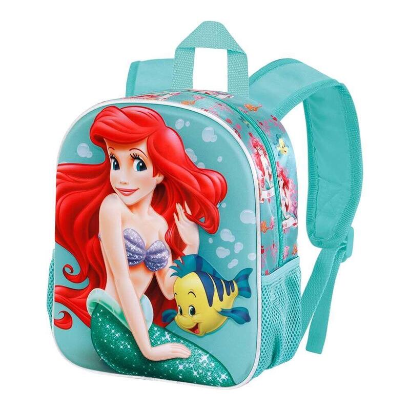 Mochila 3d Ariel La Sirenita Disney 30cm