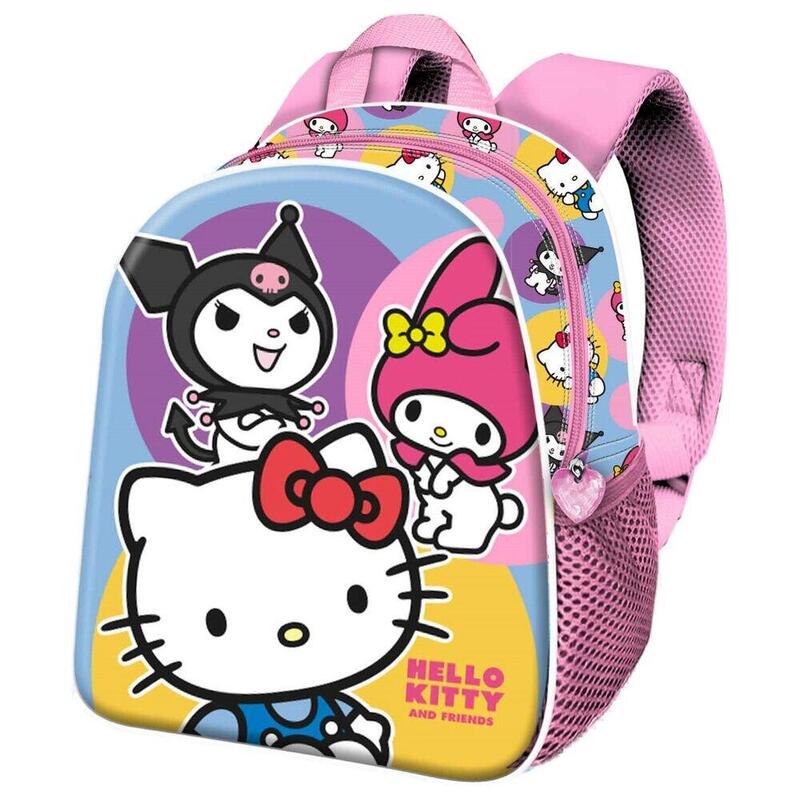 Mochila 3d Happy Hello Kitty And Friends 30cm