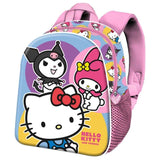 Mochila 3d Happy Hello Kitty And Friends 30cm