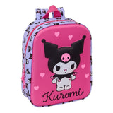 Mochila 3d Kuromi Hello Kitty 27cm