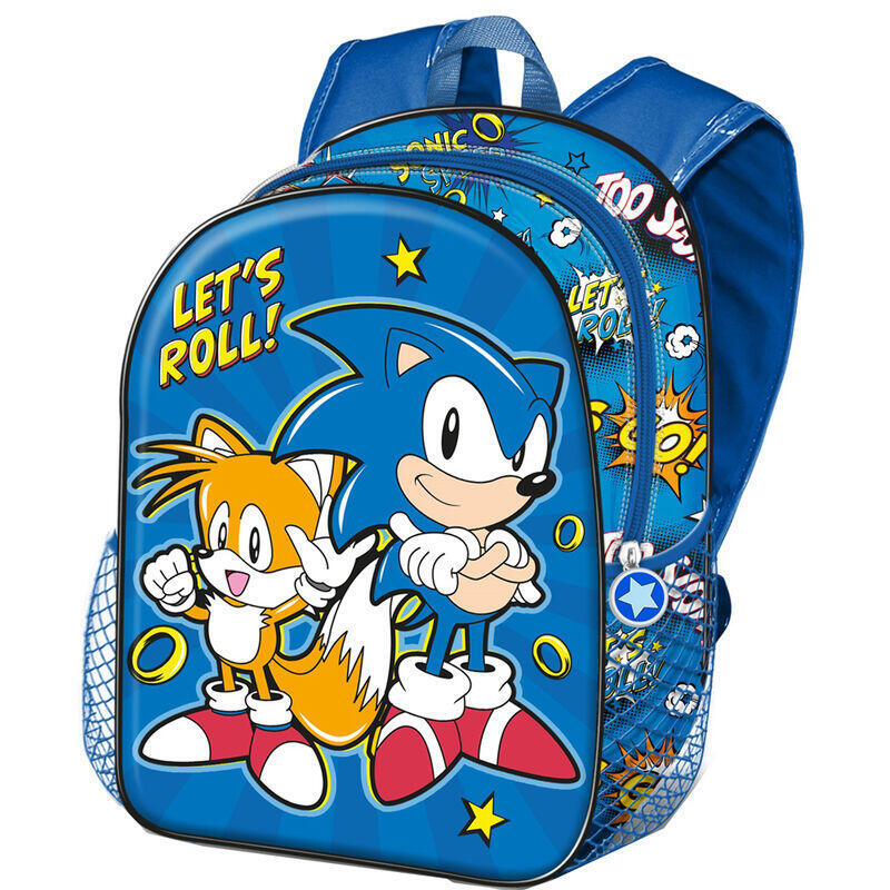 Mochila 3d Lets Roll Sonic The Hedgehot 31cm