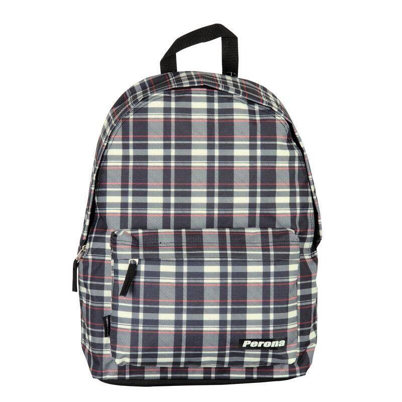 Mochila Cuadros 42cm - Negro