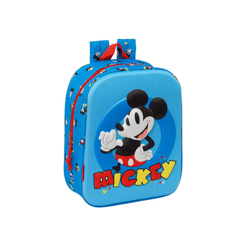 Mochila Guarderia 3d Bolsillo Red Mickey Mouse
