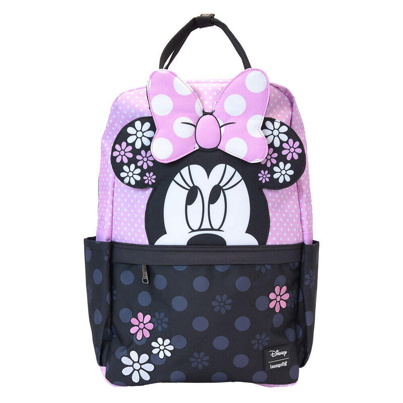 Mochila Nylon Floral Rock The Dots Minnie Disney Loungefly