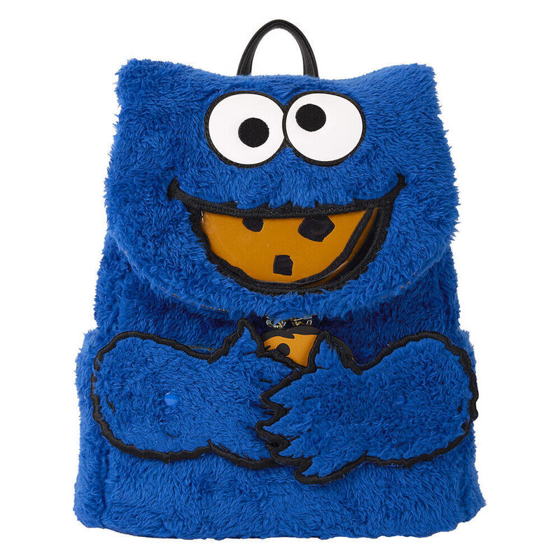 Mochila Peluche + Monedero Cookie Monster Barrio Sesamo Loungefly