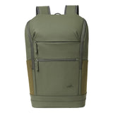 Mochila  Rivacase Eden  De Viaje Oliva Cuero Pu, Poliéster, Tereftalato De Polietileno Reciclado (Rpet)