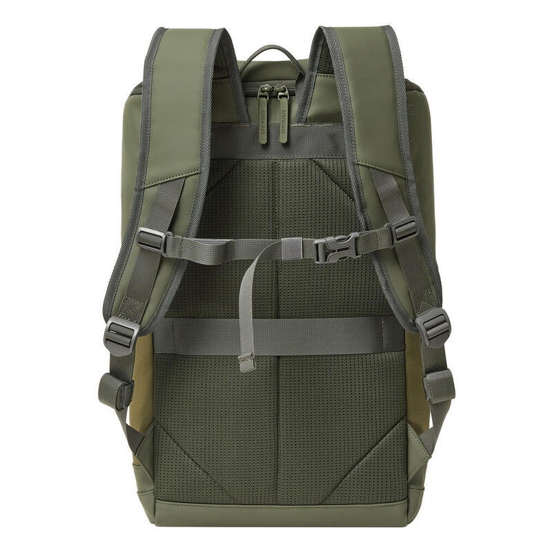 Mochila  Rivacase Eden  De Viaje Oliva Cuero Pu, Poliéster, Tereftalato De Polietileno Reciclado (Rpet)