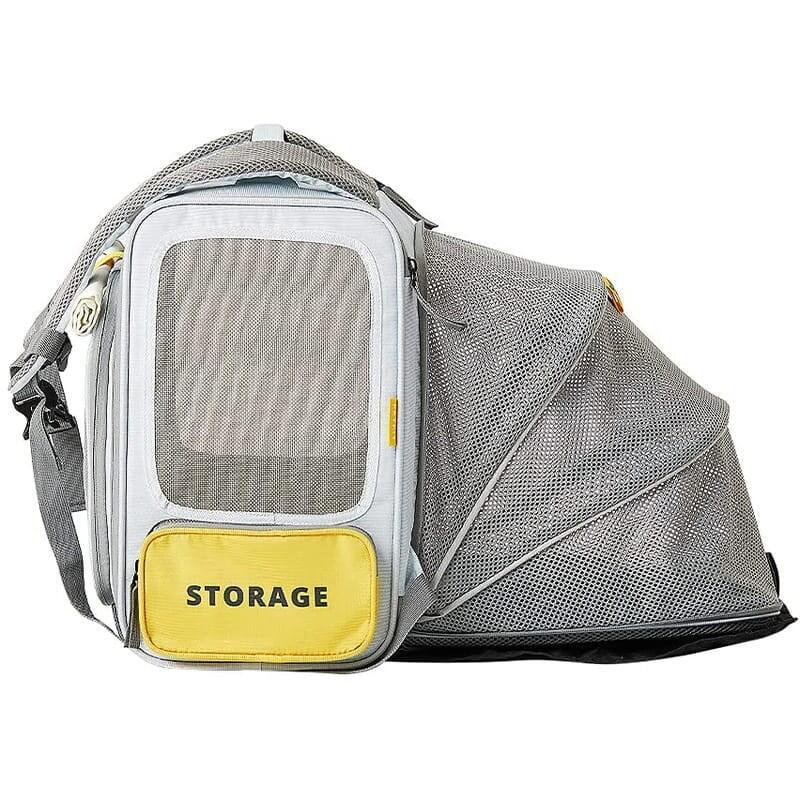 Mochila Transportín Para Mascota Breezy Xzone Pet Carrier Gris