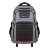 Mochila Trolley Con Ruedas Para Porttil Hasta 17 " Fabricada En Tela Gris
