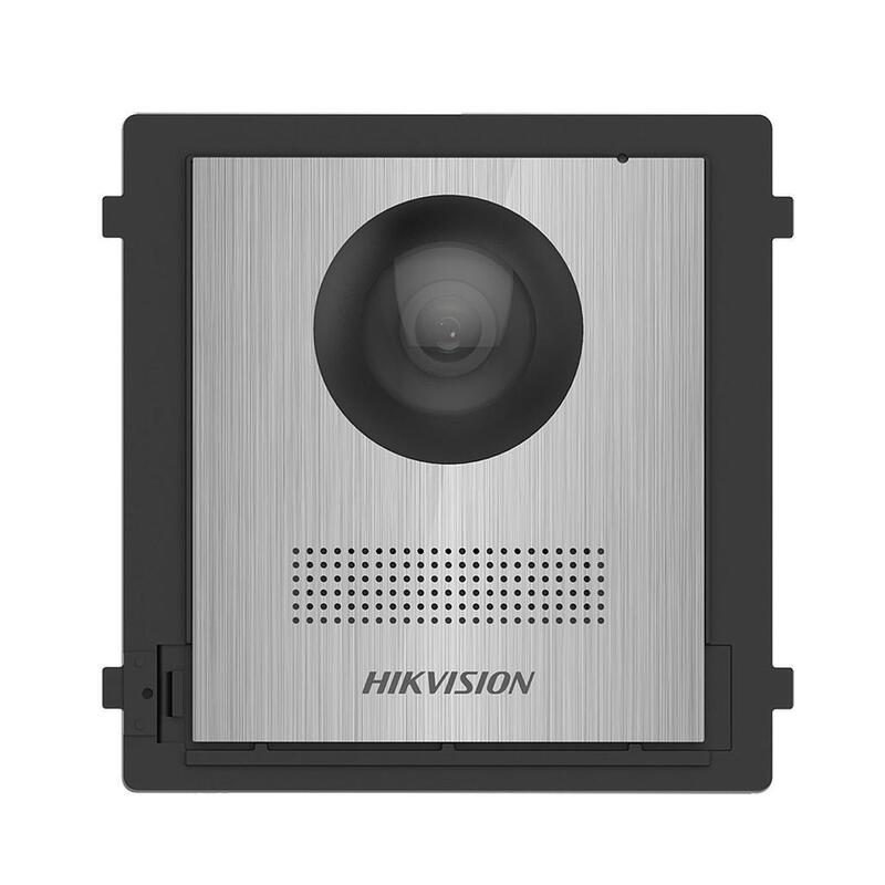 Módulo Estación De Puerta De Videoportero 2 Hilos Cámara Hd 2 Mp Fisheye Ir Acero Inoxidable Hikvision