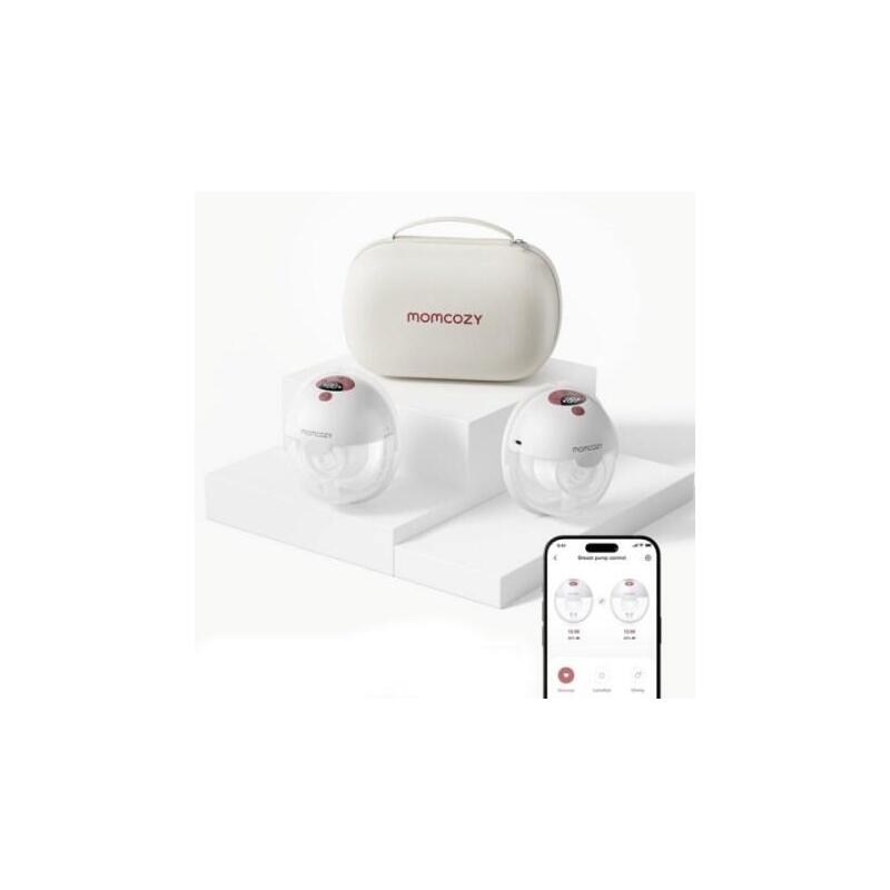 Momcozy M5 Extractor De Leche Con Control Mediante Aplicación  Set Doble Rojo