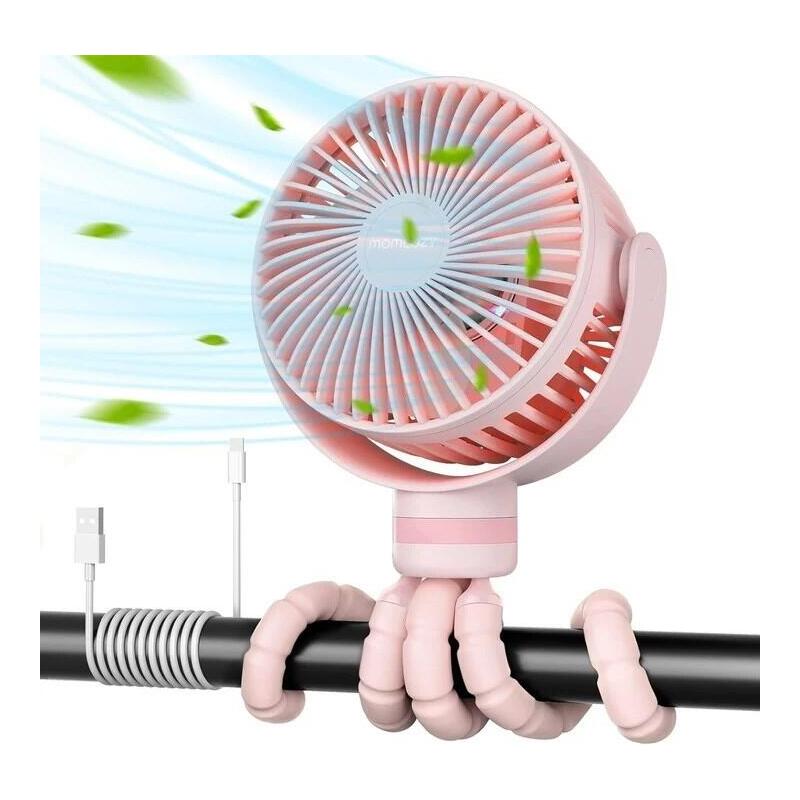 Momcozy Portable Stroller Fan, Pink