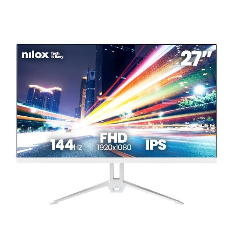 Monitor 27" Vga Hdmi Nilox Nxm27fhd14411w Ips Fhd 144hz 5ms Blanco