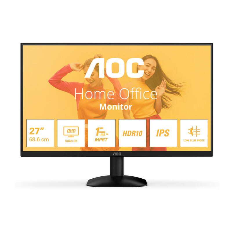 Monitor Aoc 27" Q27b35e Ips 2560x1440 16:9 300cd M2 1ms Hdmi Usb Headphone Out