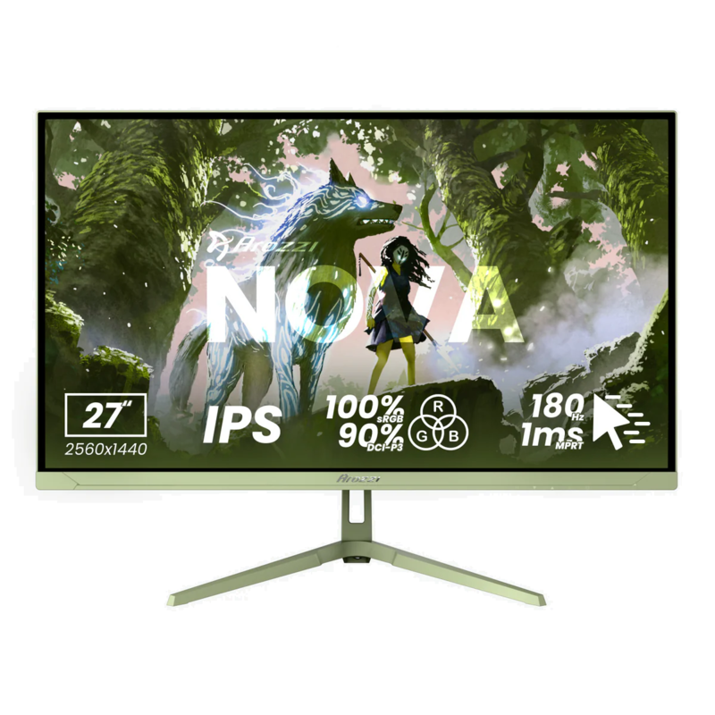 Monitor  Arozzi Nova De 27" Ips, 260 Hz - Verde Bosque