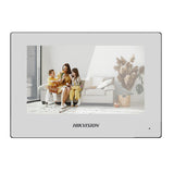 Monitor Interior Videoportero Ip Táctil 7" 1024×600 Blanca Wifi 8ch Alarma 2 Relé Superficie Hikvision