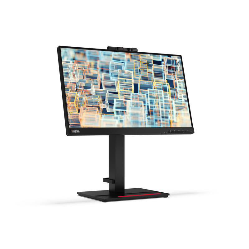 Monitor Lenovo 21.5 Hdmi Vga Dp T22v-20 Con Webcam Fhd 1920x1080 Regulable En Altura Y Pivotante (Vertical)