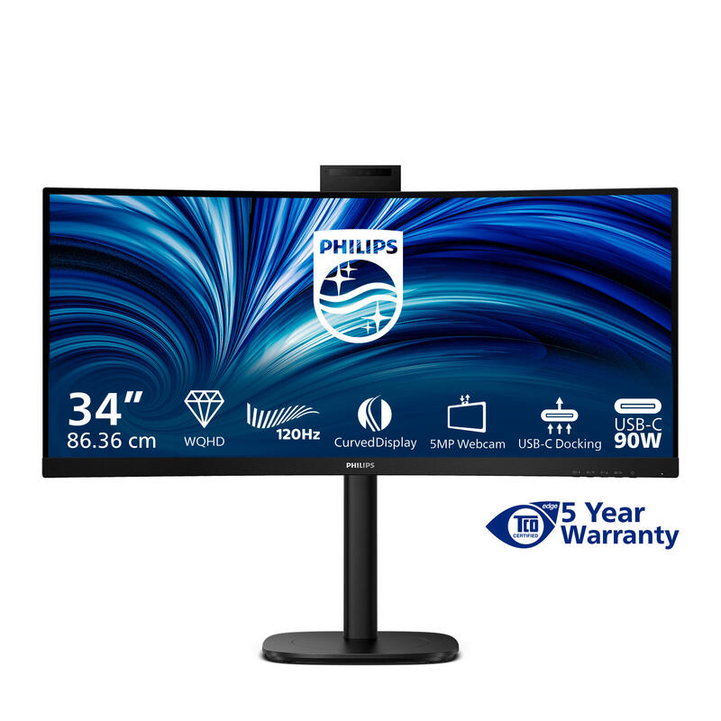 Monitor Philips 3000 Series 34b2u3600ch/00  34" 3440 X 1440 Pixeles Wide Quad Hd Lcd Negro