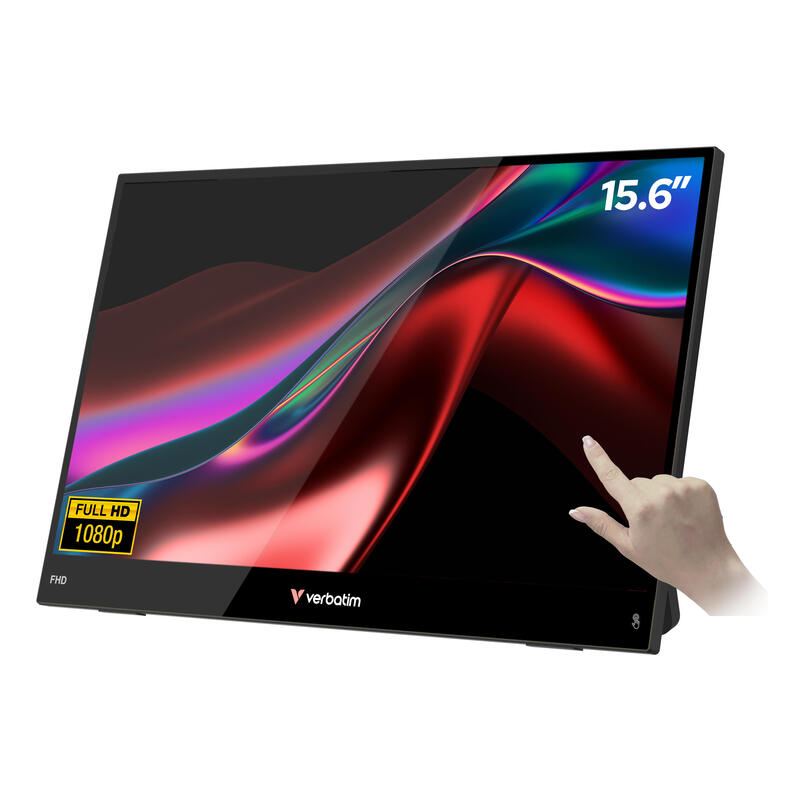 Monitor Portátil Táctil Verbatim Touch Light 15.6' Full Hd Multimedia Negro