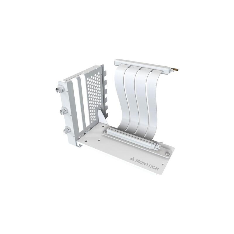 Kit De Montaje De Gpu Vertical De Montech, Cable Elevador Pcie 4.0 White, 20 Cm Vertical Gpu Mounting Kit (W)