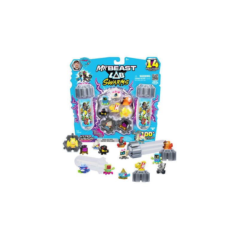 Moose Toys Mrbeast Lab Swarms S3 Mega Lab 14 Pack - Huesos De Leche, Figura De Juguete Artículos Surtidos 24788