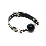 Mordaza Con Estampado Leopardo Cuero Y Silicona 44mm