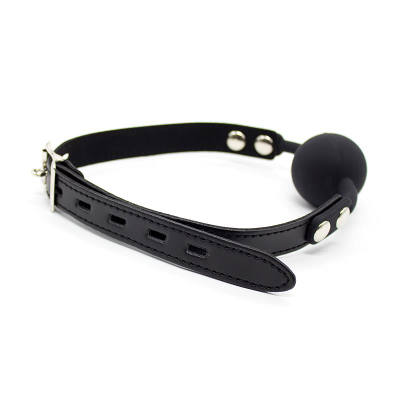 Mordaza De Bola De Silicona 4 Cm Con Candado Negro