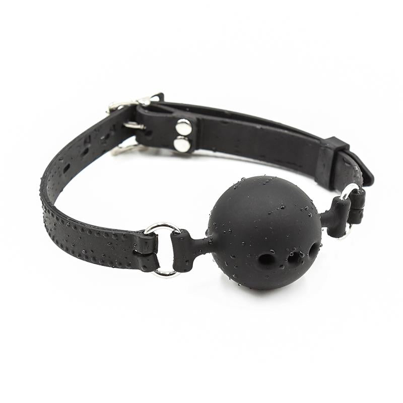 Mordaza De Bola Transpirable De Silicona 4,5 Cm Talla M Negro