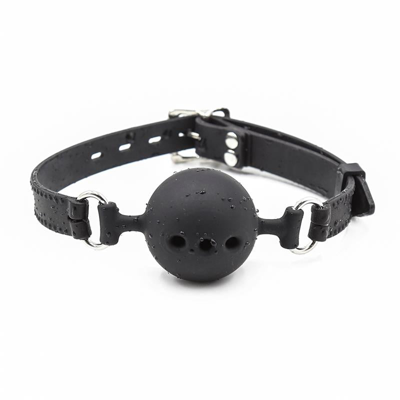Mordaza De Bola Transpirable De Silicona 4,5 Cm Talla M Negro